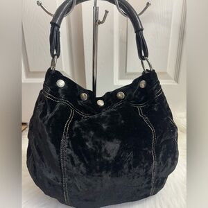 PRADA  Black Velvet Women's Hobo Bag